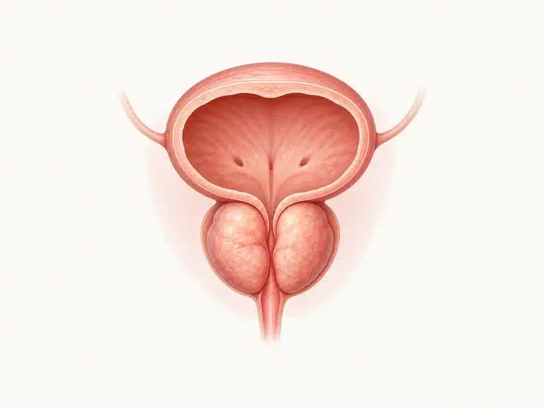 Illustration of an enlarged prostate