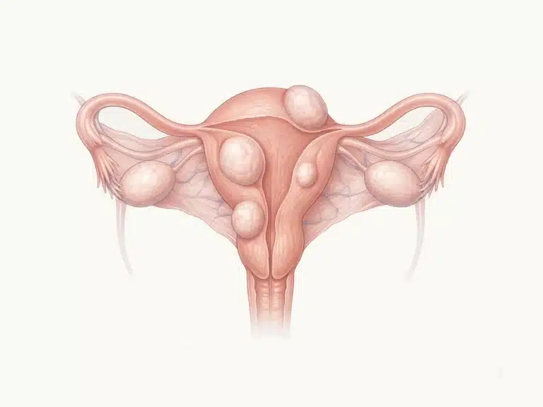 Illustration of uterine fibroids