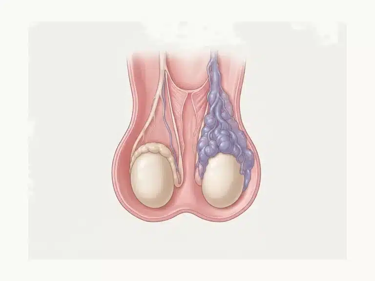 Illustration of a varicocele